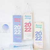 1pc Creative 2022 Vertical Calendar Kawaii Wall Academic Planner Time Management Lanyard Notebook Cute School Supplies