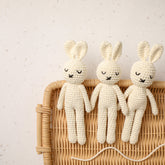 1 Pc 20cm Handmade Rabbit Crochet Wool Doll Animal Stuffed Plush Toy Baby Sleeping Plush Soothing Toy Gifts for Kids Birthday
