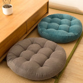 Thicken Round Cushion Plush Solid Color Futon Tatami Japanese Pouf Pillow For Sitting Chair Car Soft Sofa Cushion Home Decor