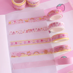 2pcs/lot Cute Washi Tape Set Japanese Paper Planner Masking Tape Adhesive Tapes Stickers Decor Stationery Tape