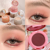 Yickyue 4 In 1 Peach Blush Contour Shadow Palette Matte Glitter Pigment Highlight Makeup Palette Eyebrow Nose Shadow Powder Cosmetics