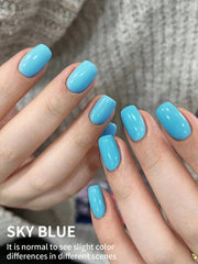 YICKYUE - 1PC 15ML Sky Blue Nail Gel Semi Permanent Nail Art Soaking UV LED Nail Salon DIY Nail Salon Gel For Spring And Summer