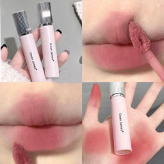 YICKYUE - 6 Colors Nude Lip Gloss Waterproof Matte Liquid Lipstick Cute Pink Tube Matte Mousse Lip Gloss Velvet Lip Tint Make Up Cosmetics