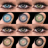 YICKYUE Natural Colored Contact Lenses Small Pupil Color Contacts 1 Pair Yearly Beauty Lens for Daily Makeup, Campus, Travel