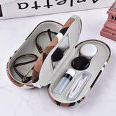 Double Interlayer with Mirror Camouflage Stripe Metal Contact Lens Case for Kit Box Dual Purpose Reading Glasses Case
