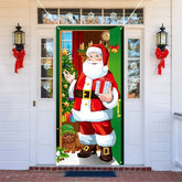 YICKYUE - Nightmare Before Christmas Outdoor Decorations Props, Christmas Elves Door Cover Santa Xmas Backdrop Banner for Party House Door
