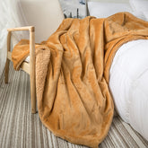 Yickyue Thick Warm Winter Blankets Coral Fleece Bedspread Blanket Cover Noridc Solid Throw Blanket for Sofa Double Bed Large Blanket