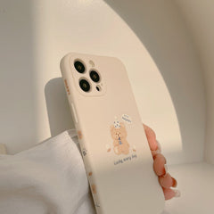 Birthday happy bear cute bears cartoon phone case for iphone 13 11 12 mini pro max x xr xs max 7 8 plus silicone shockproof capa