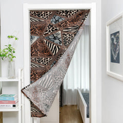 1pcs Printing Pastoral Door Curtain Fabric Hanging Curtain Room Bathroom Door Curtain Home Decoration (Without Rod)