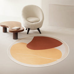 Round Rug Morandi Nordic Ins Style Living Room Carpet Computer Chair Floor Mat Bedroom Carpets Children's Bedroom Bedside Rugs