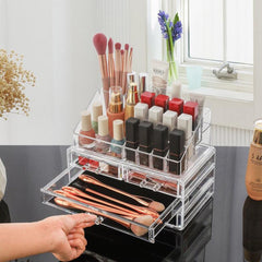 Acrylic Organizer for Cosmetics Makeup Organizer Clear Cosmetic Storage Box Storage Drawers Jewelry Box Mask Holder Stackable
