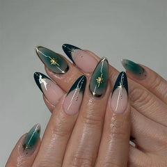 YICKYUE - Press on nails Acrylic nails with long almond nails are used daily by women and girls