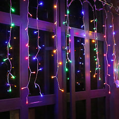 3.5M LED icicle light string new year fairy decoration EU/US Plug 220V 110V Christmas lighting holiday garden garland waterproof
