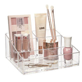 Clear Plastic Makeup Organizer Cosmetic Storage Box Makeup Brush Holder Stationery Storage Pen Holder Lipstick Display Stand