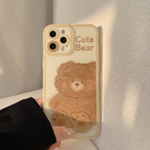 Big bear cute phone case for iphone 13 12 11 pro max 7 8 plus mini x xr xs max cartoon silicone soft shockproof cover shell
