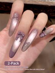 YICKYUE - 15ML Purple Cat Eye Nail Polish Set Semi-Permanent Nail Art Soak-In UV LED Nail Salon DIY Essential