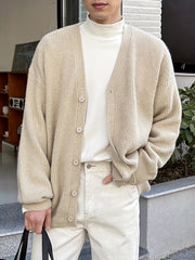 Hearujoy Loose Fit Solid-Colored Knitted Top - Simple, Perfect for Spring and Autumn
