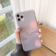 PC Phone case sunset for iphone 11 pro max matte case for iphone x xs max xr 6 7 8 plus protective cover shell