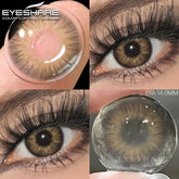 YICKYUE 1 Pair Colored Contact Lenses for Eyes Blue Eye Lenses Gray Pupil Lenses Green Eye Natural Brown Lens Beauty Makeup