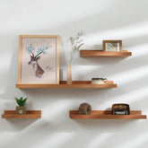 Nodic Solid Wood TV Backgroud Wall Decorative Rack Wood Storage Shelves for Bookshelf Pot Holder Artwork Crafts Display Rack
