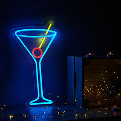 Backboard Led Neon Sign Light for Bar Restaurant Hanging Wall Decor USB Rainbow Martini Bar Ornament Night Light Sign Custom