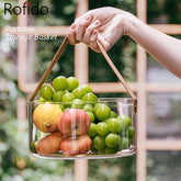 Portable Storage Baskets Transparent Picnic Ice Bucket Fruits Basket Household Plant Flower Pots Kitchen Desk Makeup Organizer
