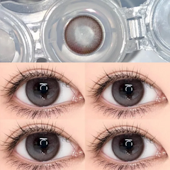 YICKYUE - 1Pair New Natural Colored Contact Lenses Eye Black Pupils lens with Degree Makeup Myopia Lenses Yearly Use Fast Shipping