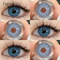 YICKYUE - 2Pcs Colorcon Colored Contact Lenses Blue Eye Lenses Cosmetic Pupils Green Lenses Natural Eye Lens Yearly Free Shipping