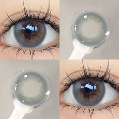 YICKYUE - 2pcs Natural Color Contact Lenses for Eyes Blue Large Diameter Lenses Korean Fashion Lenses Student Anime Accessories