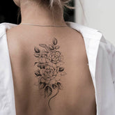Waterproof Temporary Tattoo Sticker Japanese Ukiyo-e Flower Python Leaves Design Body Art Fake Tattoo Flash Tattoo Female