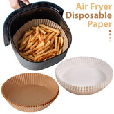 25/50/100pcs Air Fryer Disposable Paper Liner Non-Stick Mat Steamer Paper Baking Mats Kitchen AirFryer Tools Baking Accessories