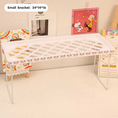 W&G Ins Folding 2 Tier Storage Rack Holder Cosmetic Rack Organizer Shelf Desk Tidy Artifact Desktop Rack On Table Bathroom
