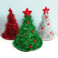 Yickyue Green Red Silver Christmas Tree Hat Merry Christmas Decorations For Home Xmas Ornaments Navidad Party Supplies Happy New Year