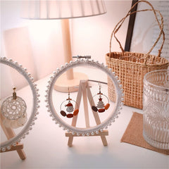 Girl Heart Desktop Lace Earrings Earrings Jewelry Storage Home Decoration Display Stand Creative Hanging Net Jewelry Rack