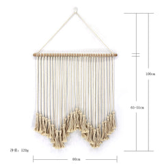 Yickyue Nordic Simple Tapestry Handmade Tassel Macrame BOHO Photo Wall Hanging Tapestries for Living Room Bedroom Marry Home Decor