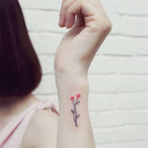 Waterproof Temporary Tattoo Stickere Cute Hand Drawn Flower Design Body Art Fake Tattoo Flash Tattoo Wrist Ankle Female
