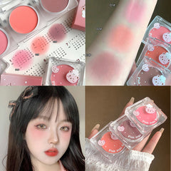 Yickyue Korean Monochrome Powder Blusher Lustrous Matte White Tender Pink Orange Powder Blusher Available All Year Round