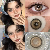 YICKYUE - 2Pcs Colored Contact Lenses Brown Pupils for Eyes Natural Beauty Pupil With Diopters Prescription Grey Iris Lenses