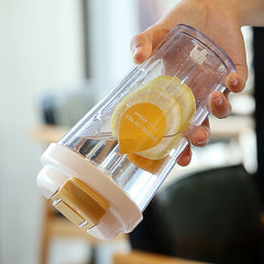 Yickyue 320/520ML Straw Cup Plastic Leakproof Water Bottle with Straw Lid Reusable Large Capacity Couple Cup Fashion Drinking Cup
