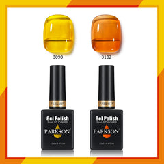 YICKYUE - Parkson 2pcs Translucent Jelly Color Gel Polish Set Semi Transparent 12ml Varnishes Nail Art Semi Permanent LED UV Top Base Coat