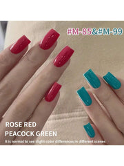 YICKYUE - 2025 new style red rose red peacock green nail polish gel two-color small set series whitening popular nail salon use