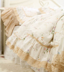 Big lace queen bedding set Romantic ruffle duvet cover designer bedding floral bed set bedroom bed sheets luxury bedding sets