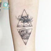 Fashion Black Flower Temporary Tattoo Men Women Arm Leg Fake Tattoo Body Art Sticker Wholesale Tattoo Sticker Waterproof