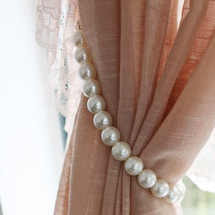YICKYUE - Curtain Embraces Large Pearl Strap Metal Buckle Decorative Strap Home Decoration Accessories Curtain Magnetic Clips Curtain Tie