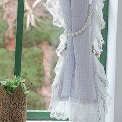YICKYUE - Curtain Embraces Large Pearl Strap Metal Buckle Decorative Strap Home Decoration Accessories Curtain Magnetic Clips Curtain Tie