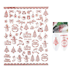 The Nails Stickers Abstract Sketch Face Nail Art Flower Leaf Manicure Design Self Adhesive Stickers For Nails