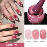 Yickyue 7ml Crystal Jelly Nude Rubber Base Gel Transparent Semi-permanent Varnish UV LED Construction Gel Nail Art Manicure