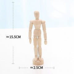 Articulated Human Model Wooden Man Joint Puppet Creative Art Desktop Ornaments DIY Hand Movable Puppet Flower Shelf