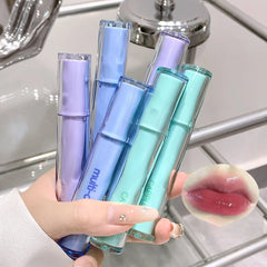 YICKYUE - Punk Red Brown Mirror Water Lip Gloss Natural Nude Pigment Dark Red Lasting Mirror Glass Liquid Lipsticks Moisturizing Lip Tint