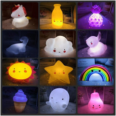 W&G Home Decor Creative Home Furnishings Night Light Moon Clouds Girl Heart Bedside Lamp Home Accessories Christmas Decorations
